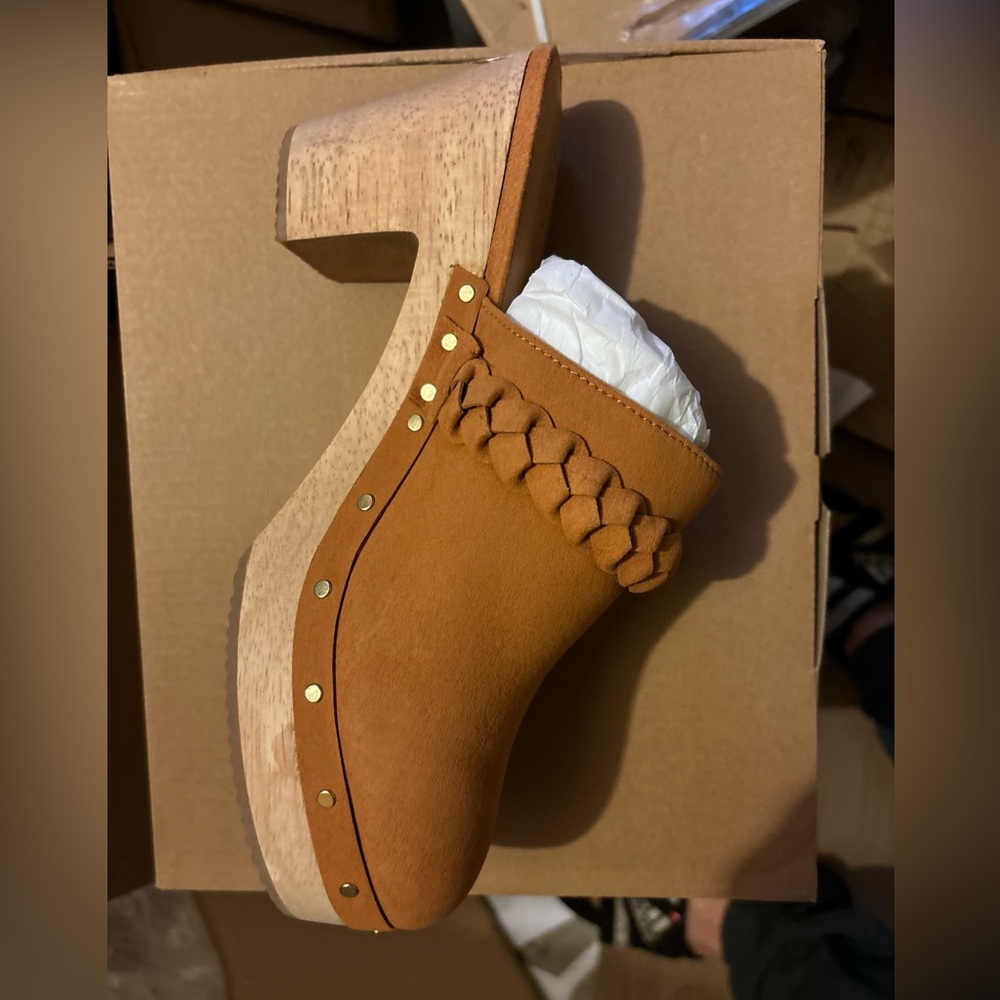 J Crew wooden clog faux size 9 New in box